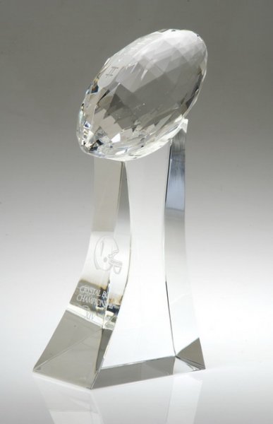 Football Championship Trophy, MVP Crystal Award, Sports Recognition Trophy, Coach Appreciation Award, Custom Football Award