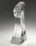 Athletic Recognition Award, Custom Engraved Crystal Trophy, Premium Crystal Sports Award.