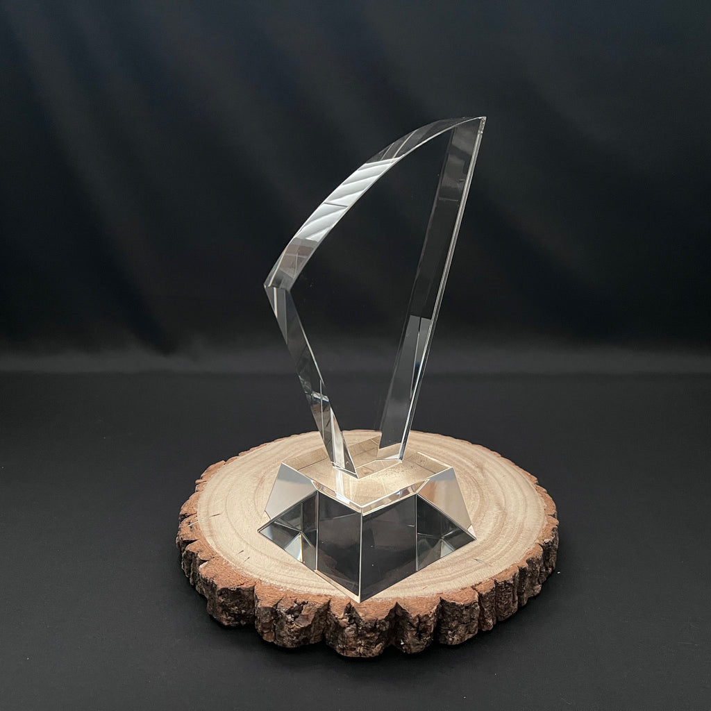 Crystal plaque trophy 