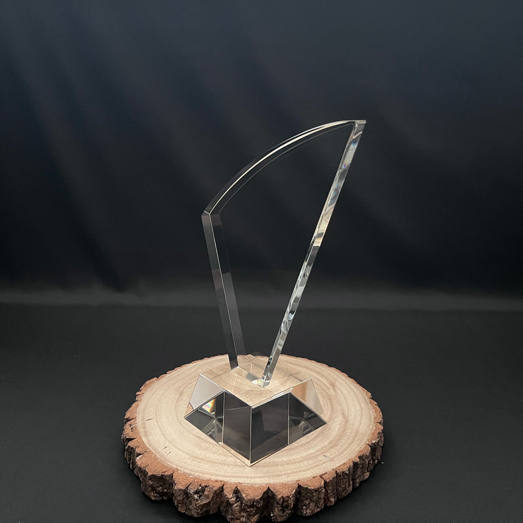 Crystal sales award, year of service award, retirement gift 