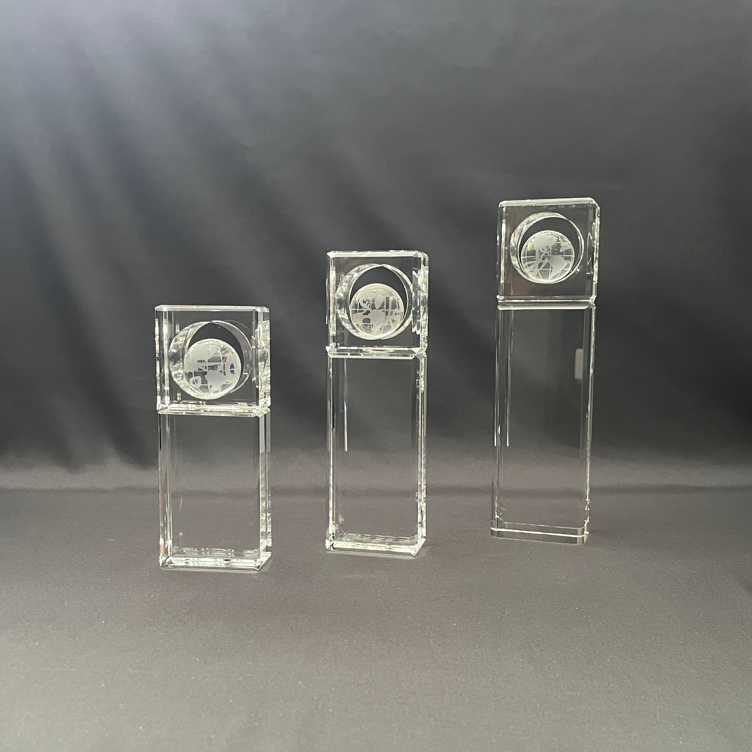 Custom crystal globe on base 
