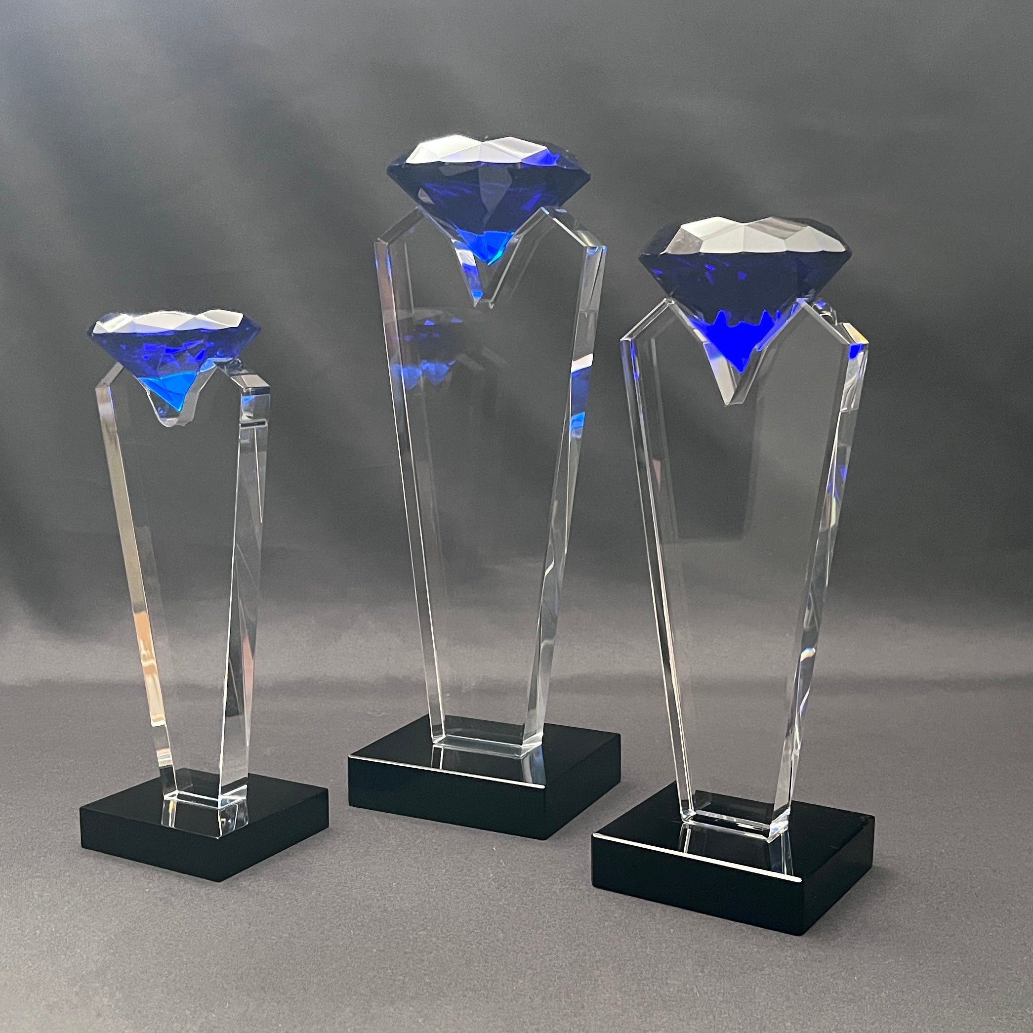 Blue diamond award, small, medium and large size 