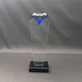 Employees recognition diamond award on black base 