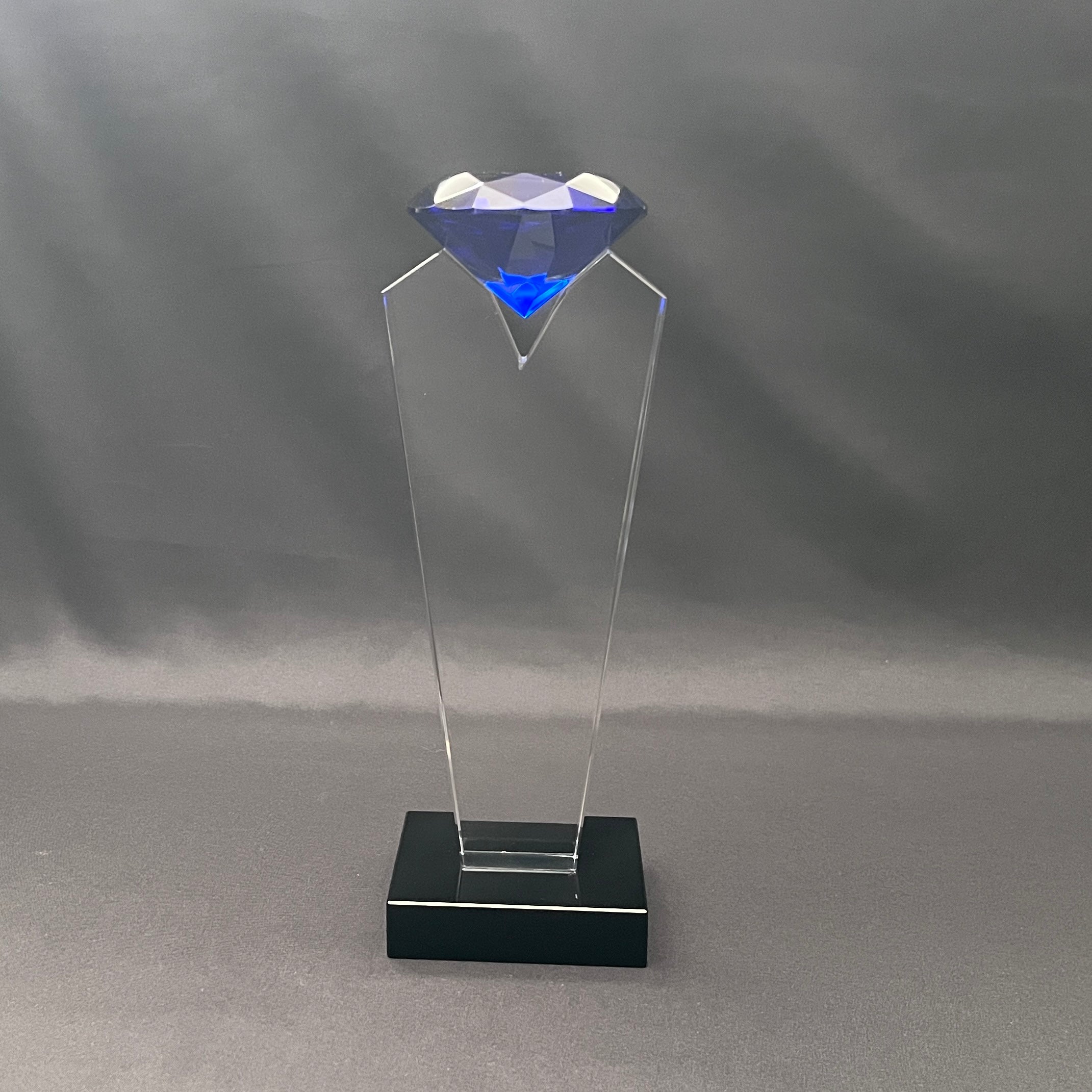 Employees recognition diamond award on black base 