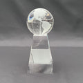 Crystal globe on engraving base 