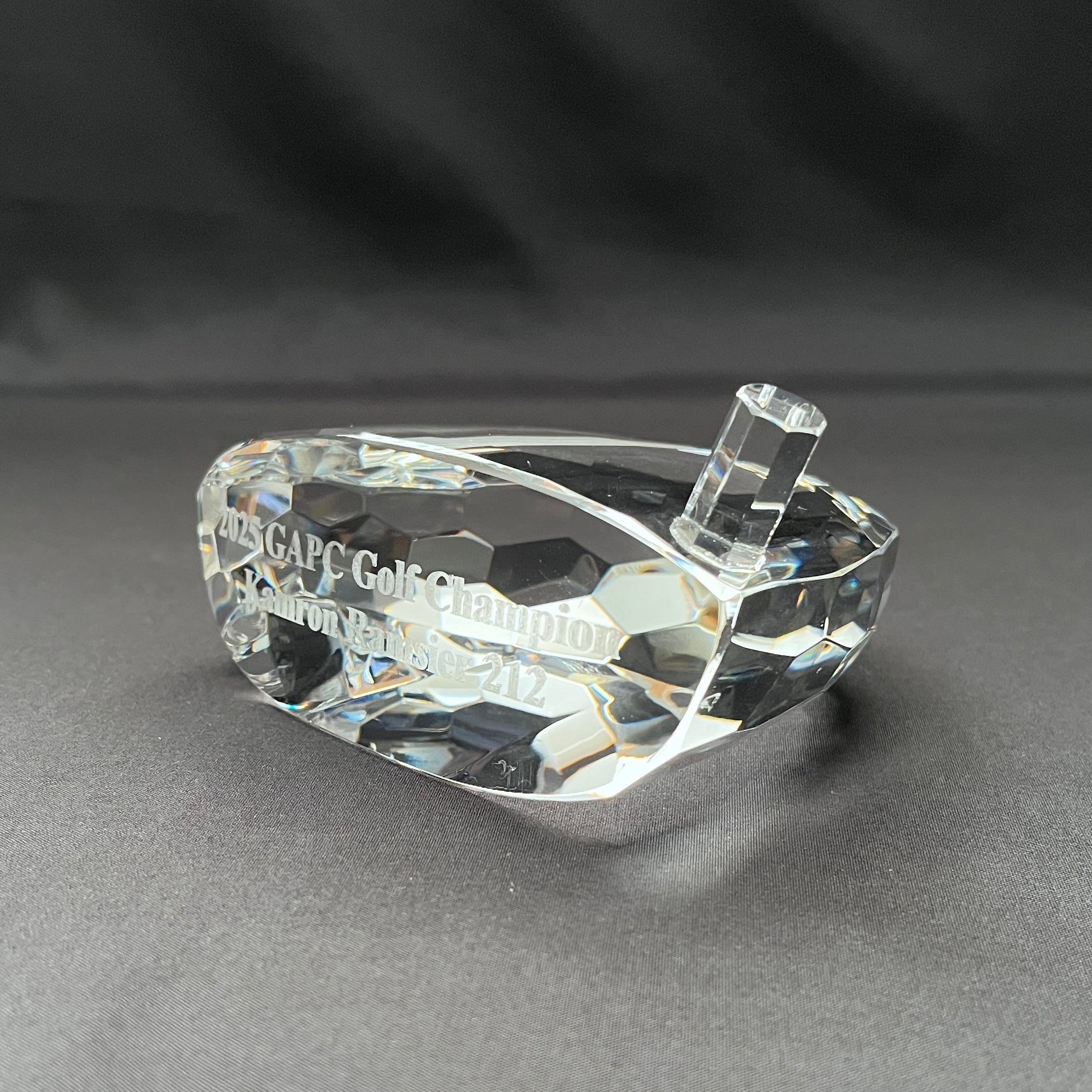 Personalized crystal golf tournament championship winner tr 
