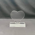 Heart shape crystal trophy 