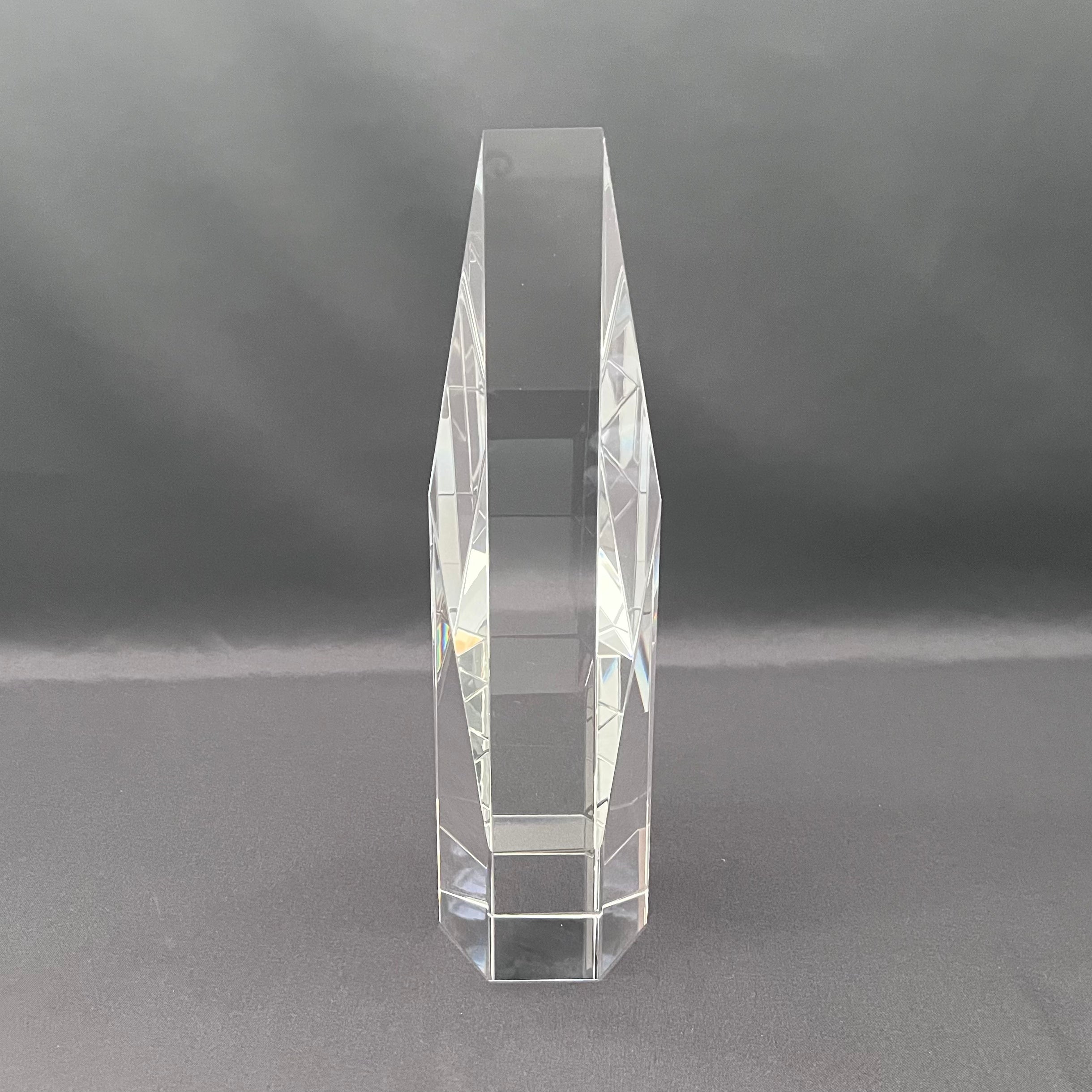 10 inch Crystal hexagon award 