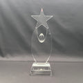 Personalized crystal star award on crystal pedestal 