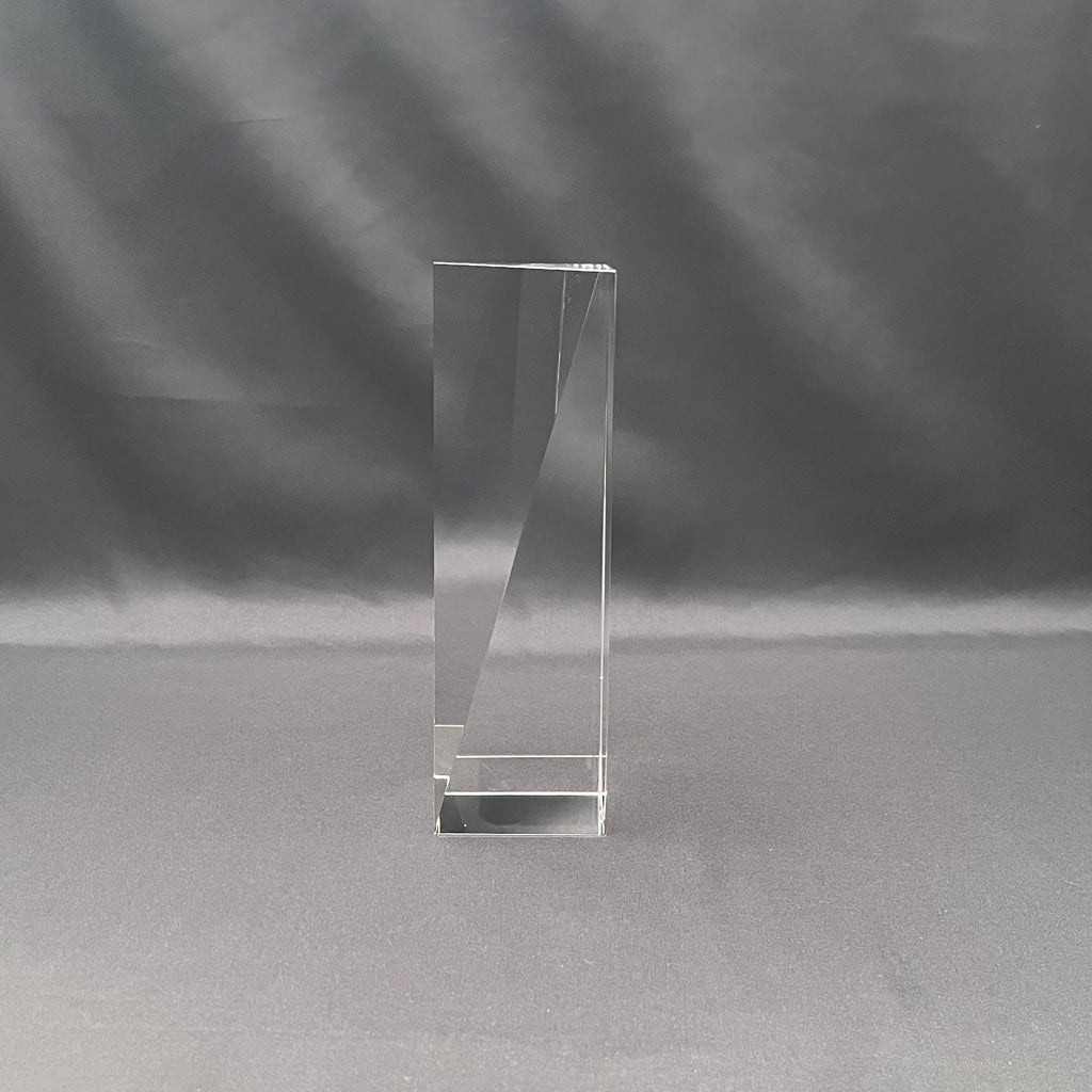 Triangle shaped crystal award 