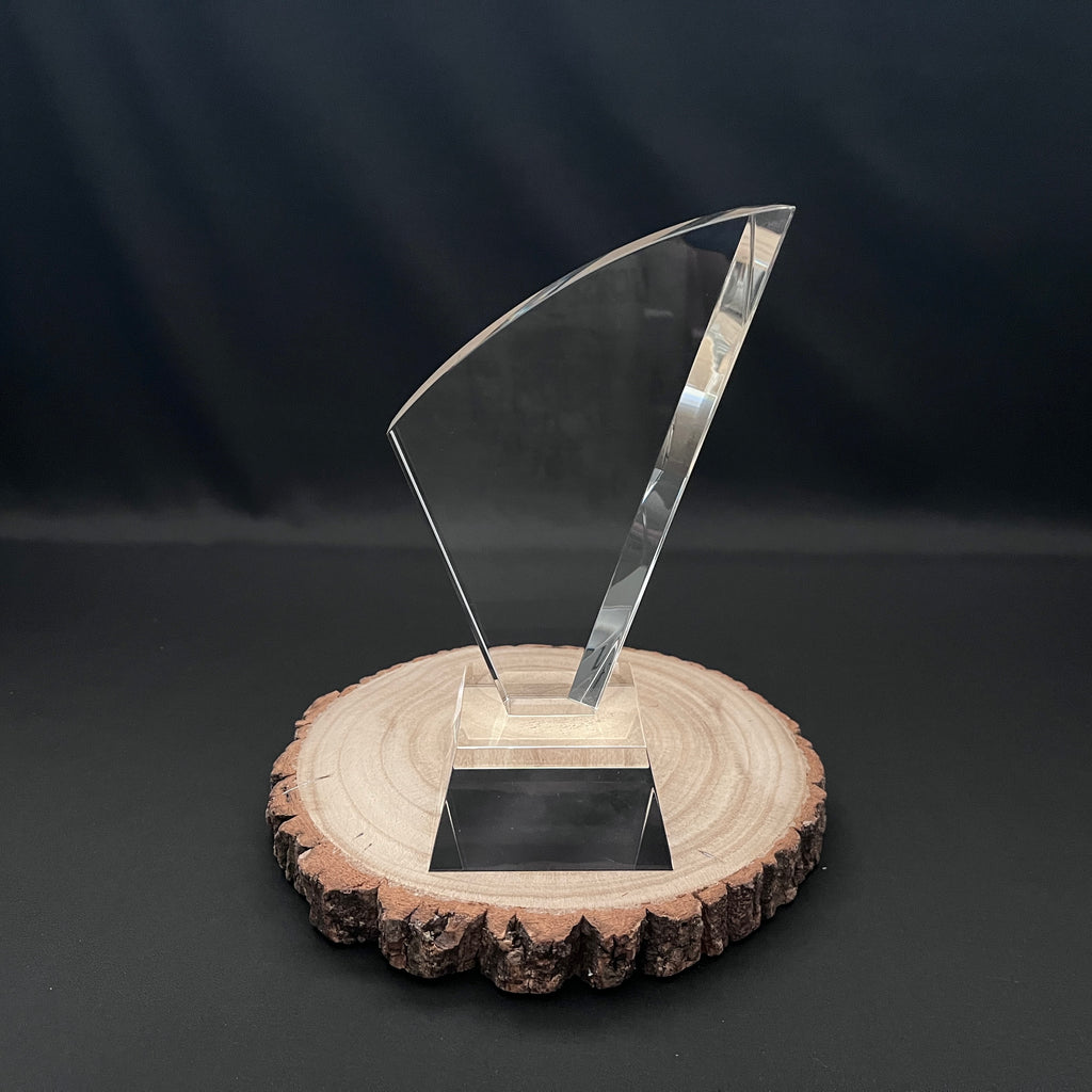 Crystal award with personalized engraving 