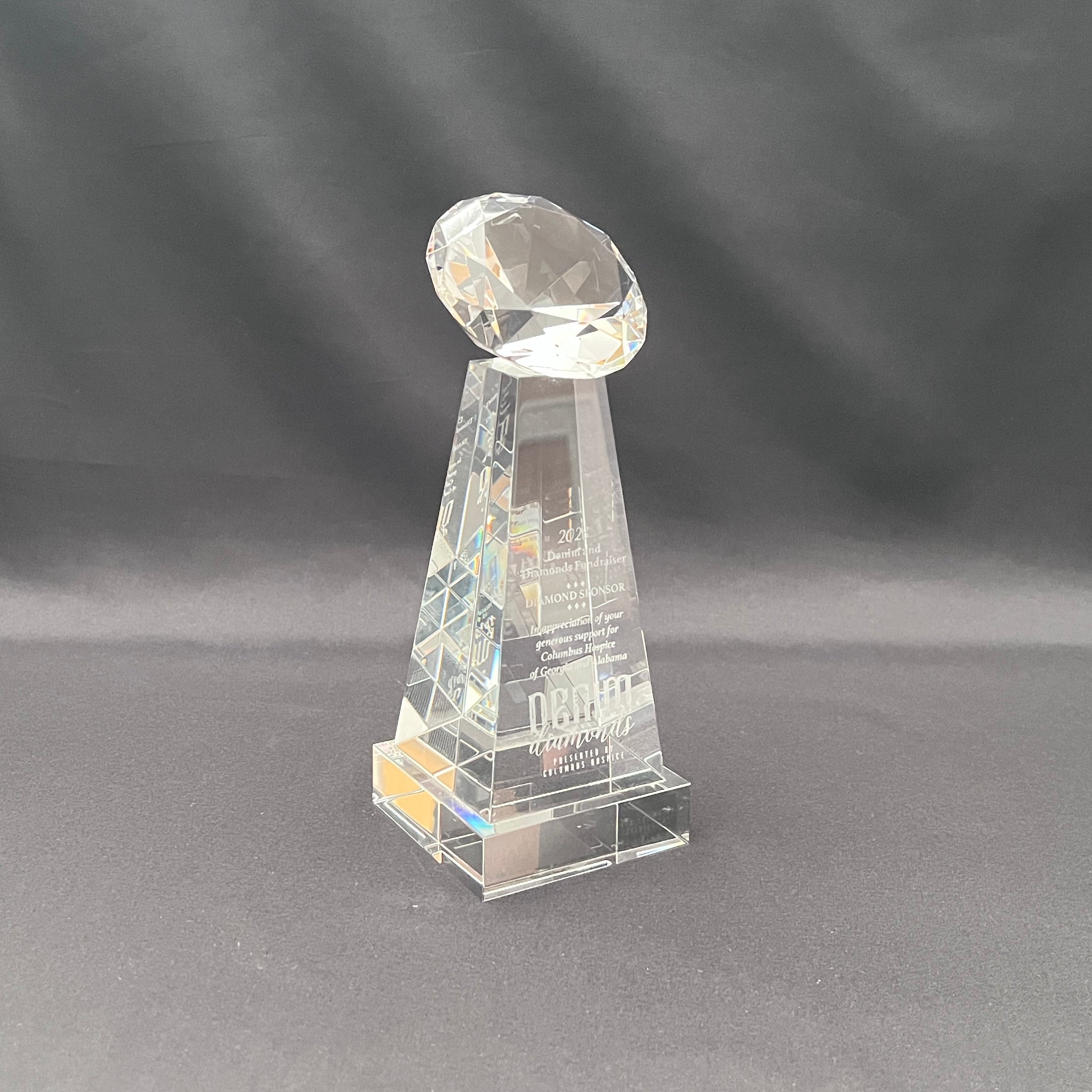 Crystal employee of the year award 