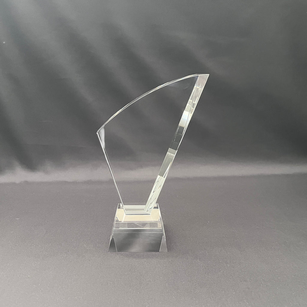 Crystal corporate award with personalization 
