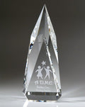 Personalized crystal peak award with 3 sizes, free engraving