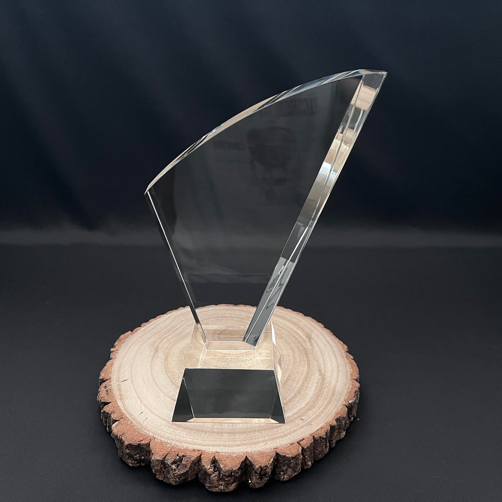 Crystal recognition award, crystal recognition plaque, crystal re trophy 