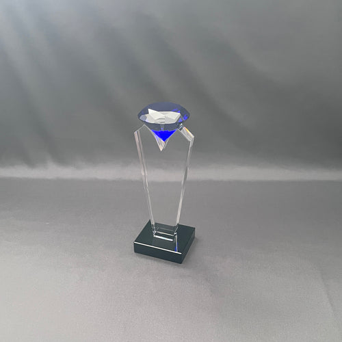 Top view of blue i award, sales award 