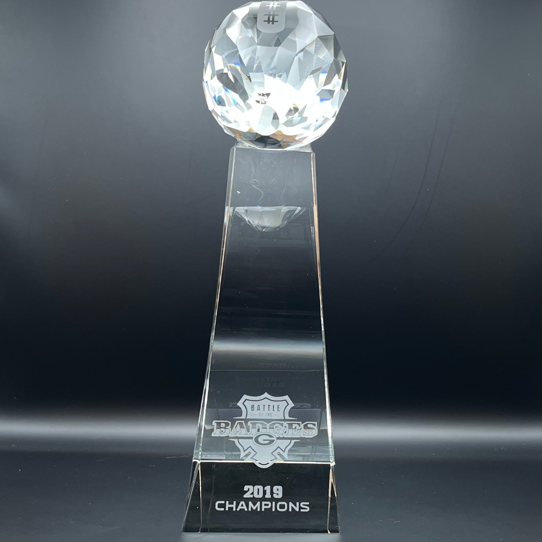 Custom Crystal Football Award Trophy – Personalized Engraved Football Championship Award