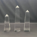 10"H Personalized Crystal Obelisk Award, 3 Sizes Available, Corporate Award, Executive Gift.