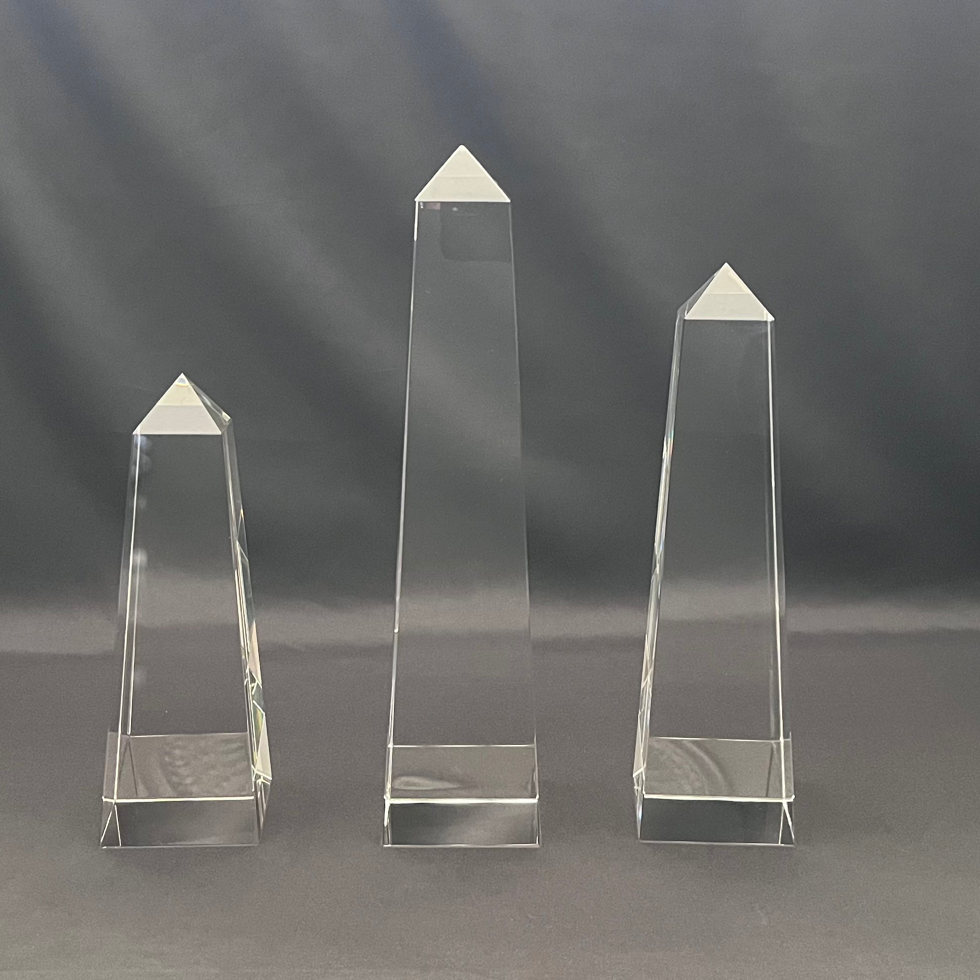 10"H Personalized Crystal Obelisk Award, 3 Sizes Available, Corporate Award, Executive Gift.
