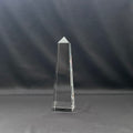 8"H Personalized Crystal Obelisk Award, 3 Sizes Available, Corporate Award, Executive Gift.