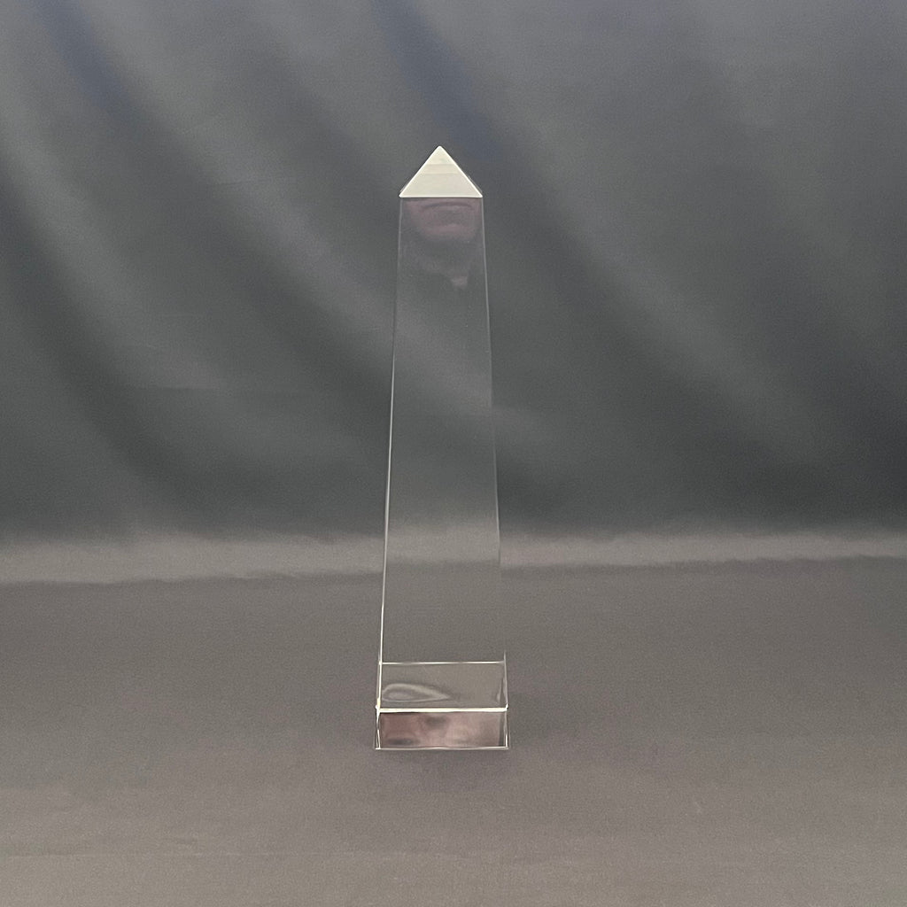 10"H Personalized Crystal Obelisk Award, 3 Sizes Available, Corporate Award, Executive Gift.