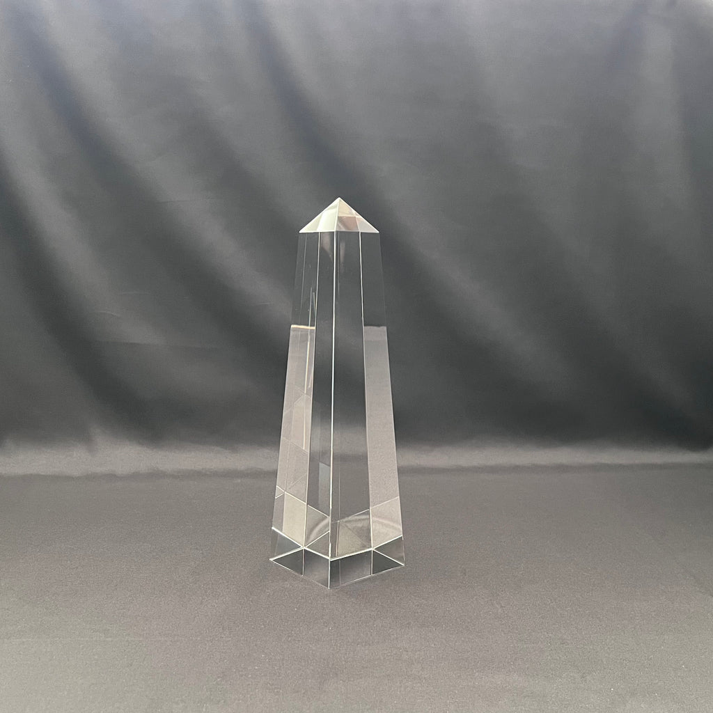 8"H Personalized Crystal Obelisk Award, 3 Sizes Available, Corporate Award, Executive Gift.