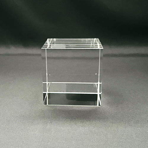 2 3/8"H Crystal Cube Award – Personalized Engraved Crystal Block Paperweight & Recognition Gift