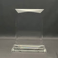 8 3/4"H Crystal Vertical Plaque Award with Large Engraving Area, 2 Sizes Available, Corporate Award