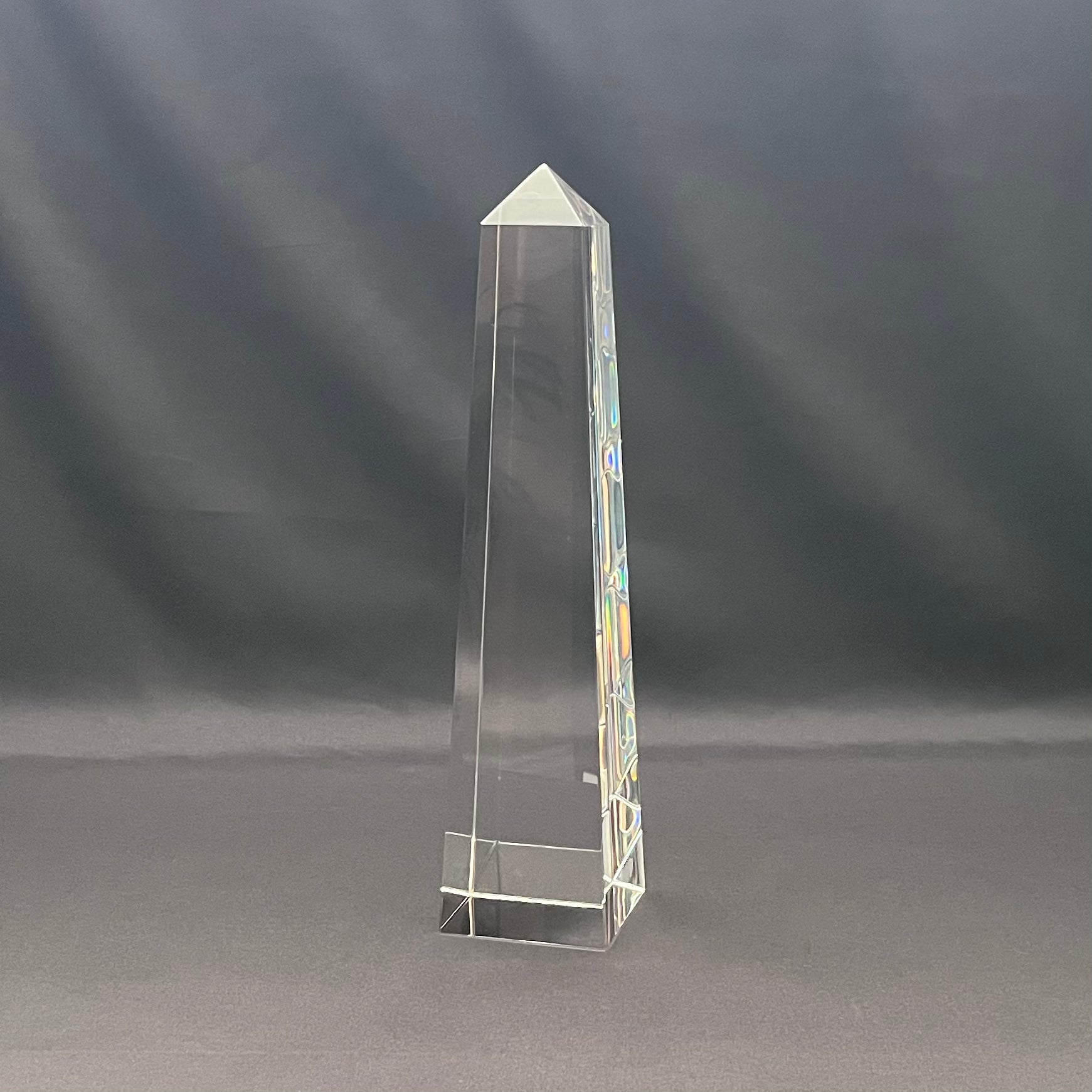 10"H Personalized Crystal Obelisk Award, 3 Sizes Available, Corporate Award, Executive Gift.
