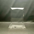 7 3/4"H Crystal Vertical Plaque Award with Large Engraving Area, 2 Sizes Available, Corporate Award.