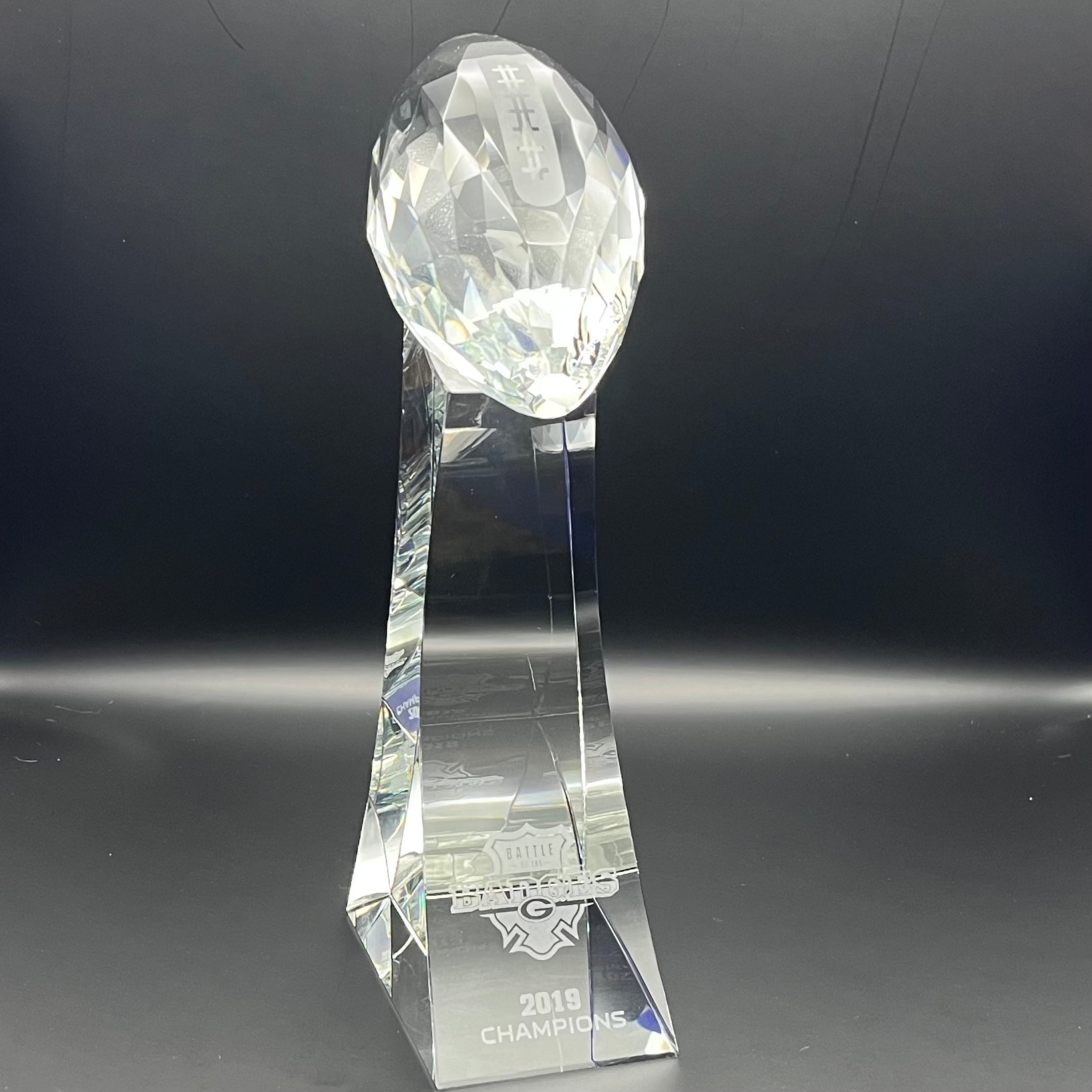Custom Crystal Football Award Trophy – Personalized Engraved Football Championship Award