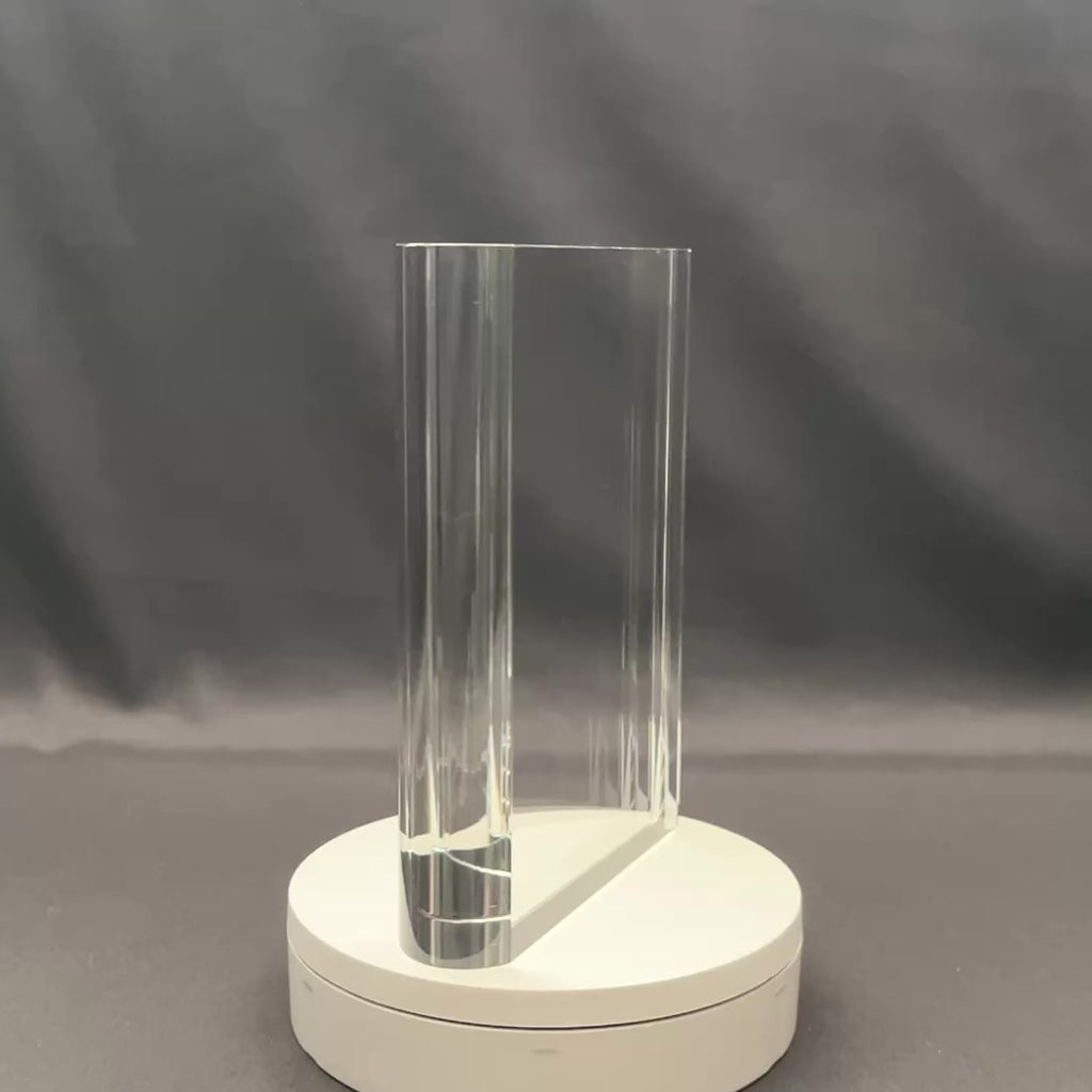 Classic Crystal Book Award – Personalized Engraved Recognition Trophy, Crystal Book Gift