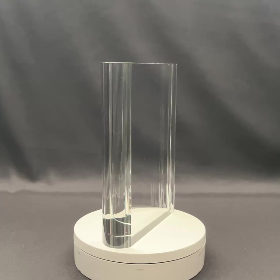 Classic Crystal Book Award – Personalized Engraved Recognition Trophy, Crystal Book Gift